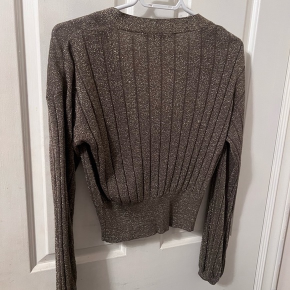 Zara glitter plunge sweater - Picture 3 of 4